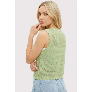 Double Tie Crochet Sweater Vest