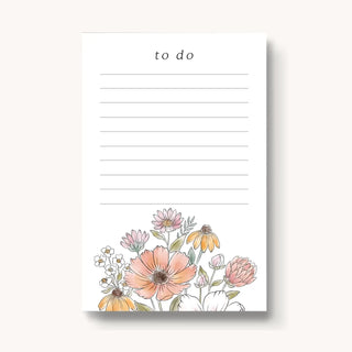 Elyse Breanne Design XL to-do sticky notes with wildflower botanical design, 3M Post-it adhesive, 50 full-color sheets on premium 60lb paper
