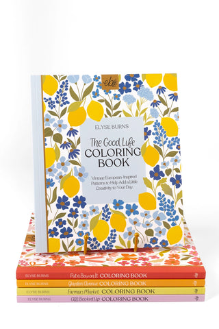 Elyse Breanne The Good Life coloring book 8.5x10 softcover with perforated page
