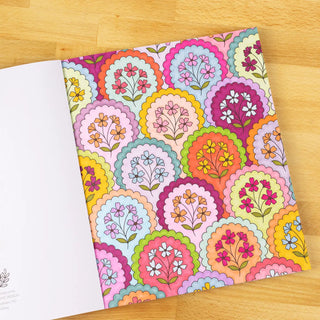 Adult coloring book Wallflowers by Elyse Breanne with colored pencils and markers