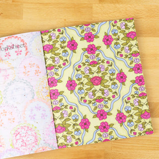 Hand-drawn floral coloring pages from Wallflowers book with double-sided marker-friendly paper