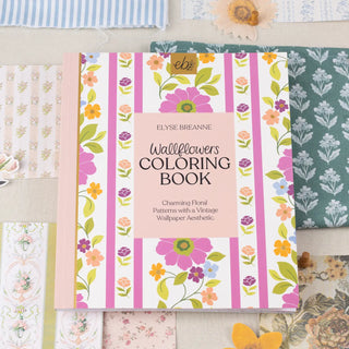 Elyse Breanne Wallflowers coloring book 8.5x10 softcover with perforated pages