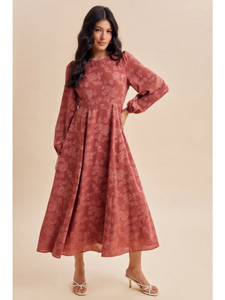 Embossed Velvet Maxi Dress