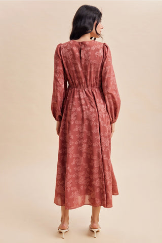 Embossed Velvet Maxi Dress