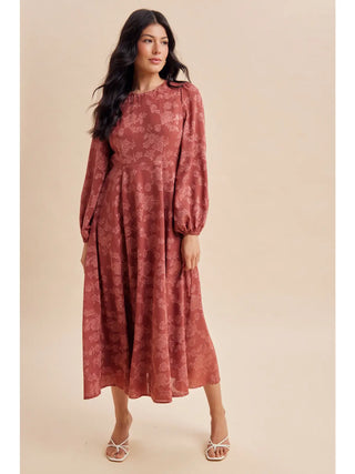 Embossed Velvet Maxi Dress
