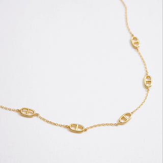 Gold Dipped Nautical Link Necklace
