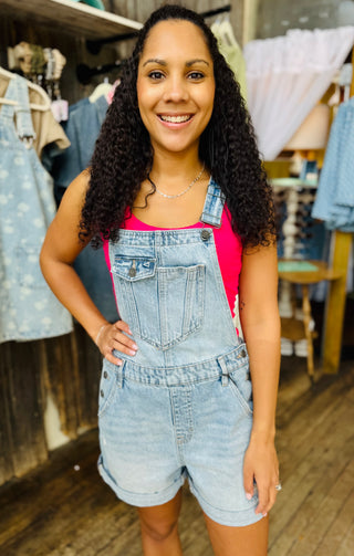 HIDDEN Reese Denim Short Overalls
