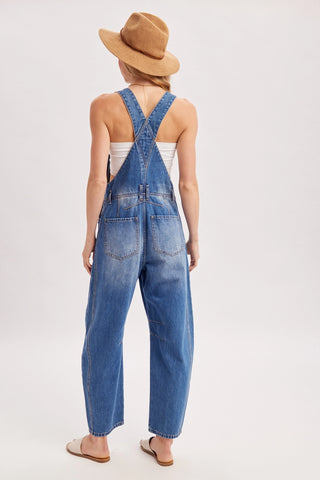 Jolie Denim Barrel Overalls