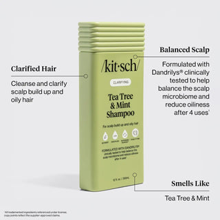 Kitsch Clarifying Tea Tree & Mint Liquid Shampoo + Conditioner Set (2 x 12 fl oz)