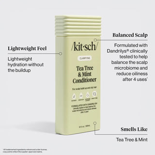 Kitsch Clarifying Tea Tree & Mint Liquid Shampoo + Conditioner Set (2 x 12 fl oz)