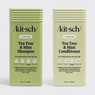 Kitsch Clarifying Tea Tree & Mint Liquid Shampoo + Conditioner Set (2 x 12 fl oz)