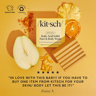 Kitsch Kojic Acid Solid Face & Body Wash Bar