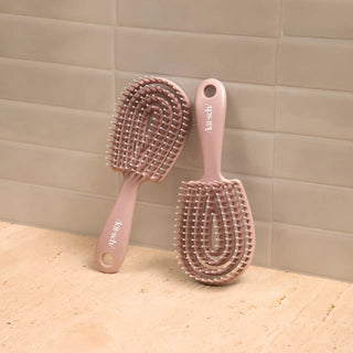 Kitsch Mini Detangling Brush Terracotta - travel-friendly compact hair brush for tangle-free hair