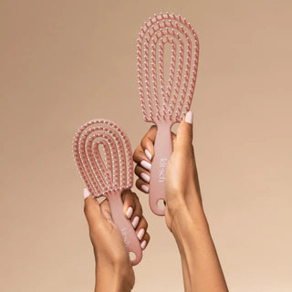 Kitsch Mini Flexi Brush size comparison - perfect for purse, gym bag, or kids hair care