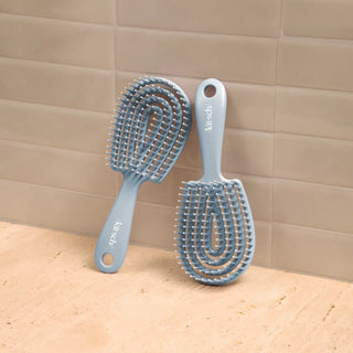 Kitsch Mini Detangling Brush Haze Blue - travel-friendly compact hair brush for tangle-free hair