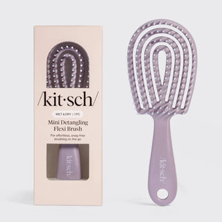 Kitsch Mini Detangling Flexi Brush - Soft Violet