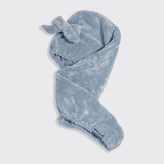 Kitsch Plush Microfiber Hair Towel Turban with Bow – Coastal Blue (Limited Edition)