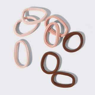 Close-up of Kitsch seamless no-snag hair elastics showing damage-free design