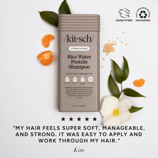 Kitsch Strengthening Rice Water Liquid Shampoo and Conditioner Set