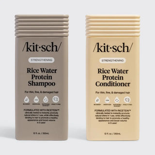 Kitsch Strengthening Rice Water Liquid Shampoo and Conditioner Set