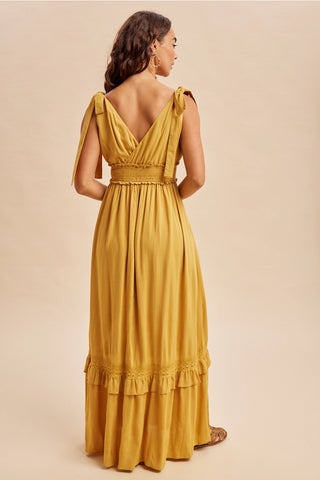 Lace Inset Tank Maxi Dress