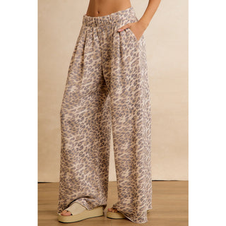 Leopard Wide Leg Lounge Pants