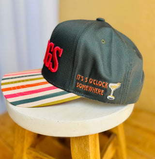 Margs Striped Trucker Hat