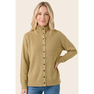 Mock Neck Button Down Sweater Cardigan