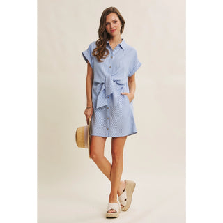 Nikki Twist Waist Shirt Dress
