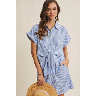 Nikki Twist Waist Shirt Dress