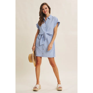 Nikki Twist Waist Shirt Dress