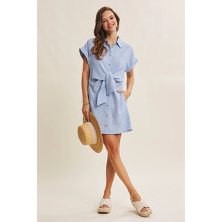 Nikki Twist Waist Shirt Dress