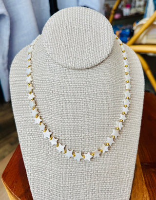 Pearlized Star Beaded Necklace