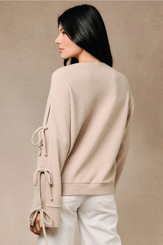 Ribbed Tie Sleeve Top