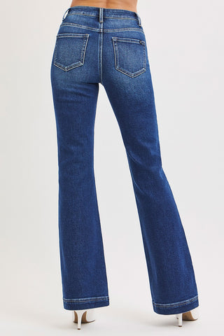 Risen Low Rise Flare Jeans