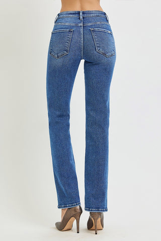 Risen Tummy Control High Rise Straight Jeans