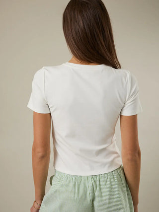 Spicy Cocktail Embroidered Crop Tee