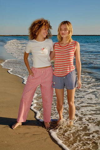 Spicy Cocktail Embroidered Crop Tee