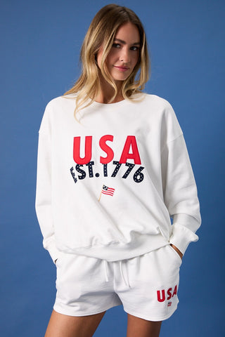USA Embroidered Graphic Sweatshirt
