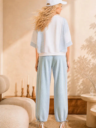 USA Star Patchwork Oversized Top
