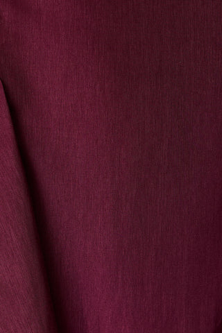 V-Neck Maroon Godet Sleeveless Top