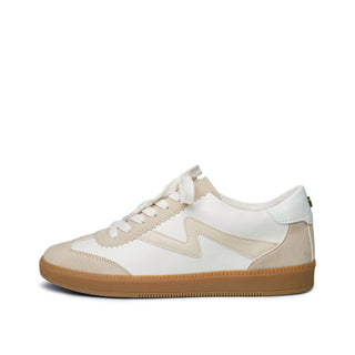 Side view of the Yellowbox Zeldie Lace-Up Sneaker featuring scalloped details, zig zag design on the side and low top style. 